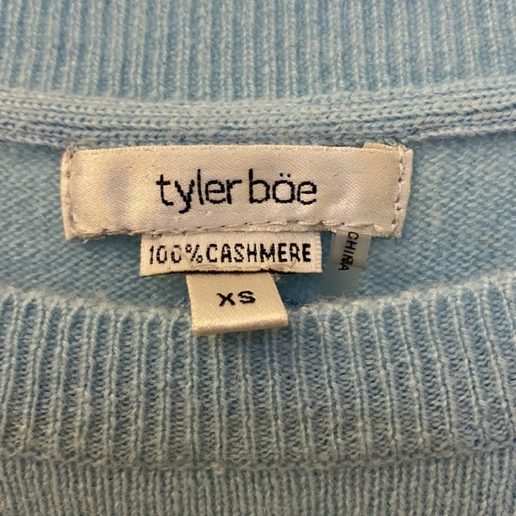 Tyler Boë 100% cashmere light blue sweater - Picture 4 of 7
